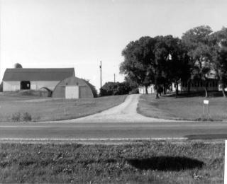 Harold and Leona Kerber's farm prior to 1964 fire.  Circa 1963
