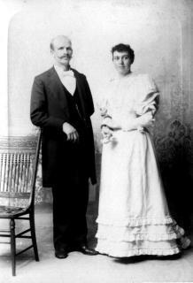 James F. and Nettie (Bennett) Harrison' wedding portrait - circa unknown