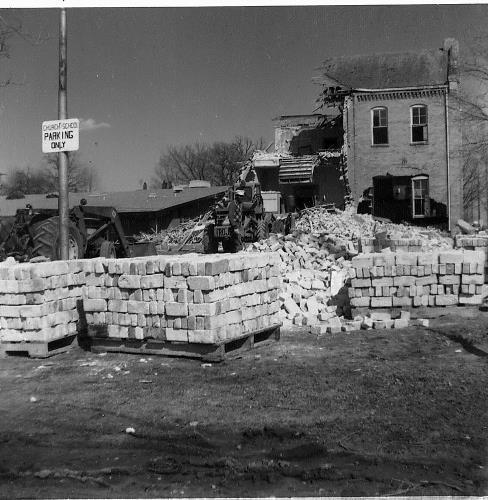 Demolition of old St. Hubert's School - April 10, 1974.