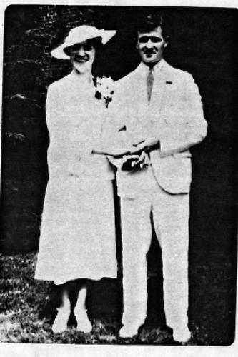 Jerome M. and Cris (Eich) Weller's wedding portrait - 1936