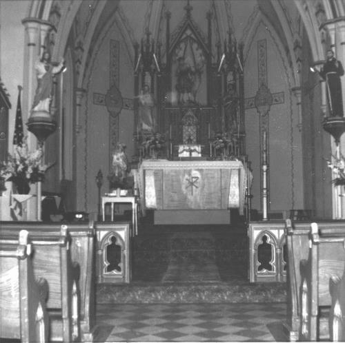 St. Hubert's Church Altar scene - circa unknown