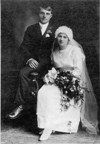 Jacob and  Josephine (Williams) Kerber wedding portrait - circa unknown