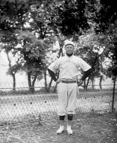 Emil Pauly wearing Glenn Lake baseball uniform - 1914