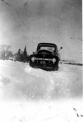 Blizzard of 1951 - Ruben Bongard's new Ford pick-up