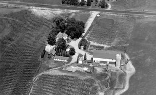 Aerial photo of Harold and Leona Kerber's farm.