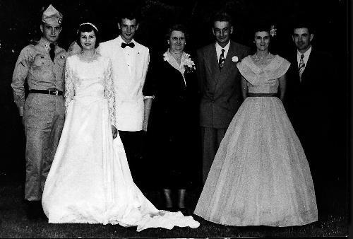 August & Ann Welter's daughter's wedding - August 21, 1951