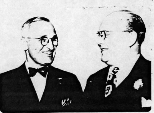 President Harry Truman & Elmer Kelm - 1946