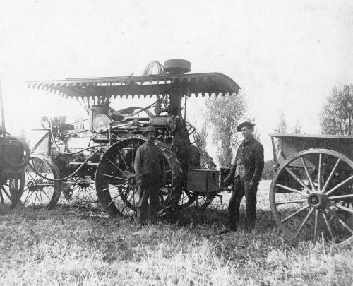 Warner Scott thrashing on farm near Lake Minnewashta - circa unknown