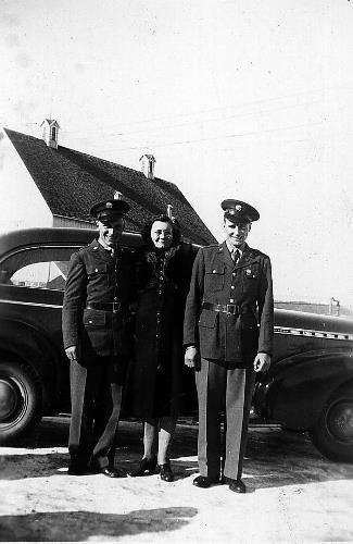 Willard Bongard and Guido Kerber leaving for service in the fall of 1944