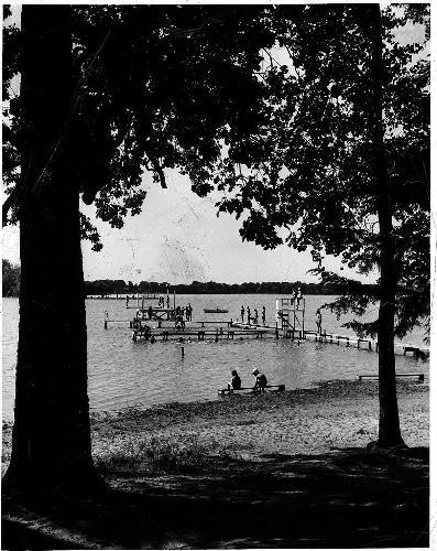 Swimming in Lake Minnewashta at Camp Tanadoona - circa unknown