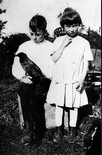 Clarence Melchior and his sister Evelyn (Melchior) Wood - circa 1915