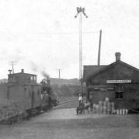 Chanhassen Train Depot. Shipping empty kegs of beer to brewery.