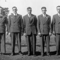 Harold, Vernon, Edwin, Bernard and Louis Kerber (left to right) circa unknown