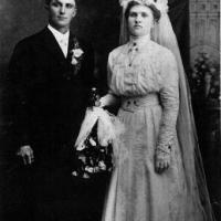 William Frank & Sophia (Williams) Kerber's wedding portrait - September 20, 1910