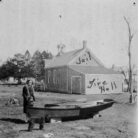 'Old' village hall building used as first fire hall - circa unknown.