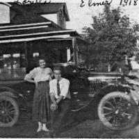 Elmer & Loretta (Weller) Kelm's first car - 1918