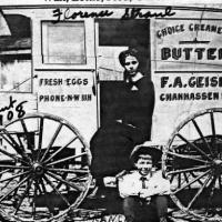 Clarence & Florence (Strand) Geiser's Delivery Wagon - circa 1908