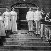 Staff of Mudcura postcard - circa unknown