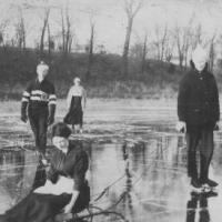 Ice skating on Lake Minnewashta - 1890's