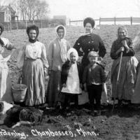 Gardening, Chanhassen Minn postcard - circa unnknown