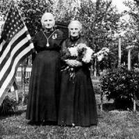 Mary (Cordell) Mergens on right and her sister - circa unknown