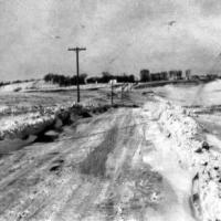 View looking north of Highway 5. Construction of Powers Boulevard - circa unknown
