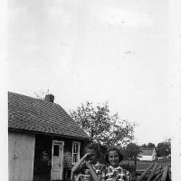 Jane and Judy Rettler, daughters of John and Elizabeth (Schlenk) Rettler - 1953